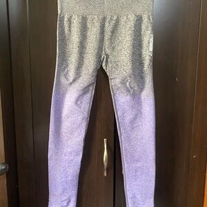 Gymshark Ombre Gray and Purple Leggings